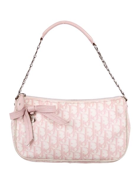 CHRISTIAN DIOR Monogram Romantique Shoulder Bag Pink